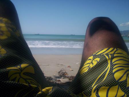 la playa vu entre mes dx jamb